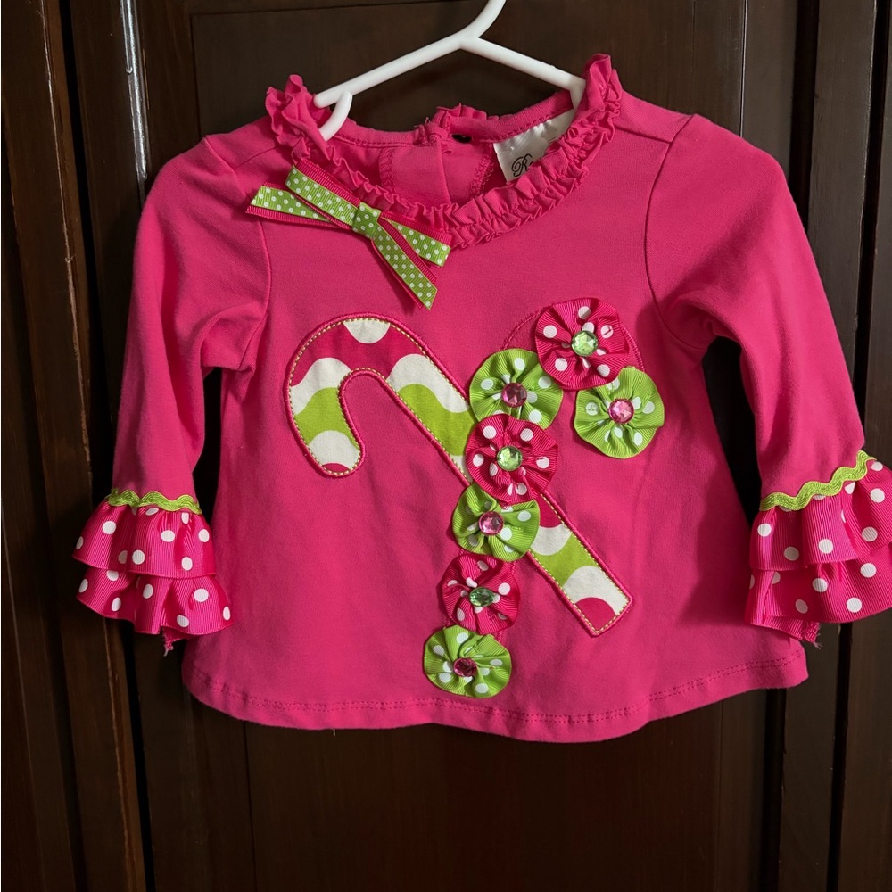 Christmas Baby Outfit with Candy Cane Design